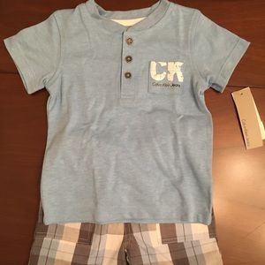 CK Kids NWT 18 Months Polo Shirt & Plaid Shorts